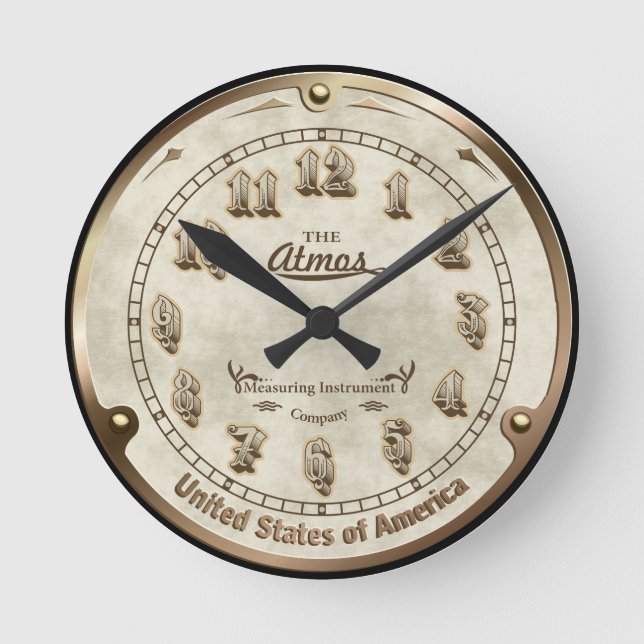 Retro Steampunk stil Klockimitation Rund Klocka (Framsida)