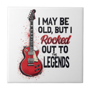 Retro Sten Guitar Classic Music Nostalgia Design Kakelplatta