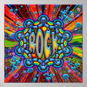 RETRO STEN GUITARS OCH DÖSKALLAR POSTER