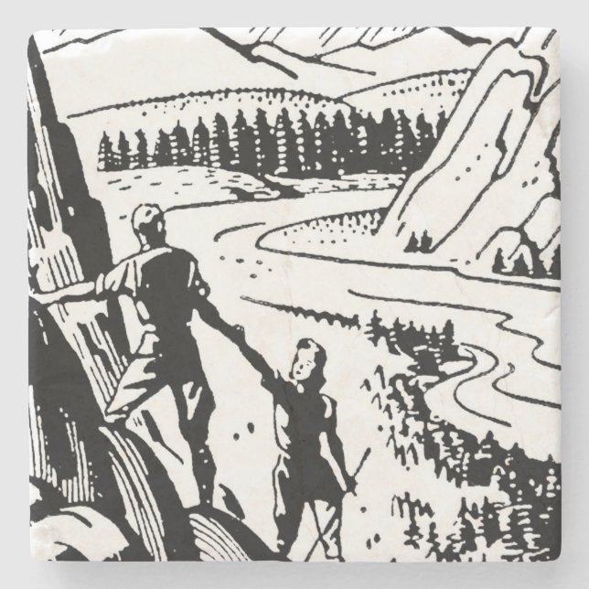 Retro Sten klättring Stenunderlägg (Framsidan)