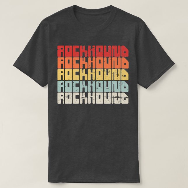 Retro Sten Samling Rockhound T Shirt (Design framsida)