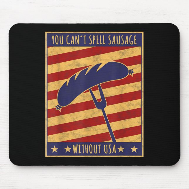 Retro Ster You Can't Spell Sausage Without Usa  Musmatta (Framsidan)
