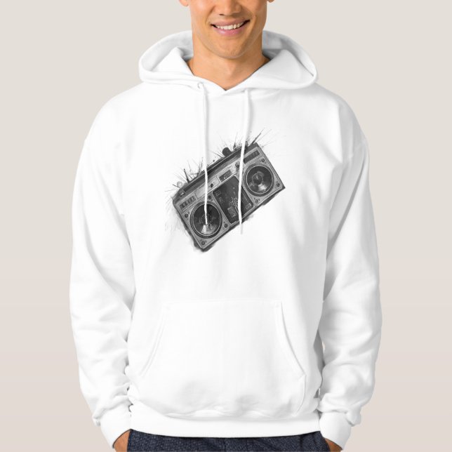 Retro Stereo t-shirt Hoodie (Framsida)