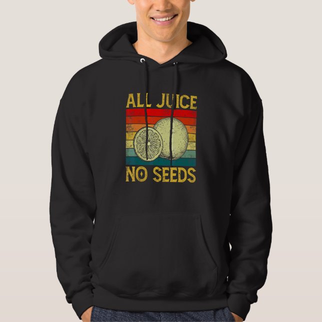 Retro  Sterilisation Allt Saft Ingen Frö 80-Tal 90 Hoodie (Framsida)