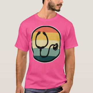Retro Stethoscope Med School Medical Studenter Doc T Shirt