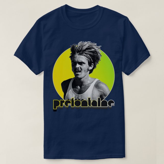 Retro Steve Prefontaine Oregon Fade T Shirt (Design framsida)