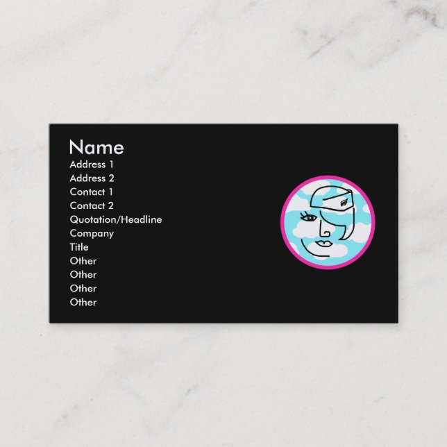 Retro Stewardessvisitkortar Visitkort (Framsida)