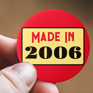 Retro stil 18:e födelsedagsetikett 2006 knapp
