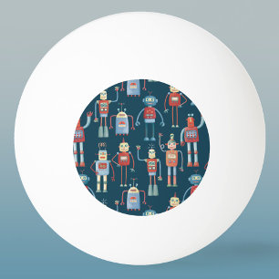Retro Stil 1950s Robots Pingisboll