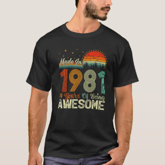 Retro Stil 41 år efter att ha varit Fantastisk Vin T Shirt