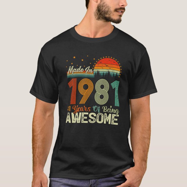 Retro Stil 41 år efter att ha varit Fantastisk Vin T Shirt (Framsida)
