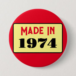 Retro stil 50-årsbricka 1974 knapp