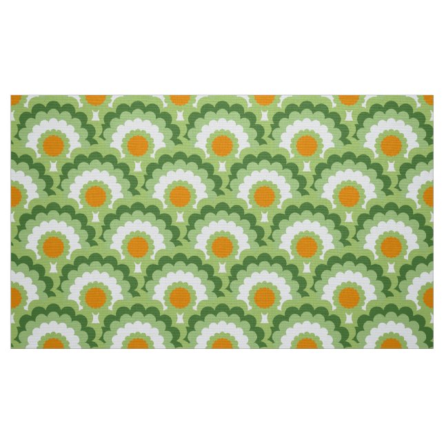Retro stil 60-tal 70-tal mönster tyg (Fat Quarter)