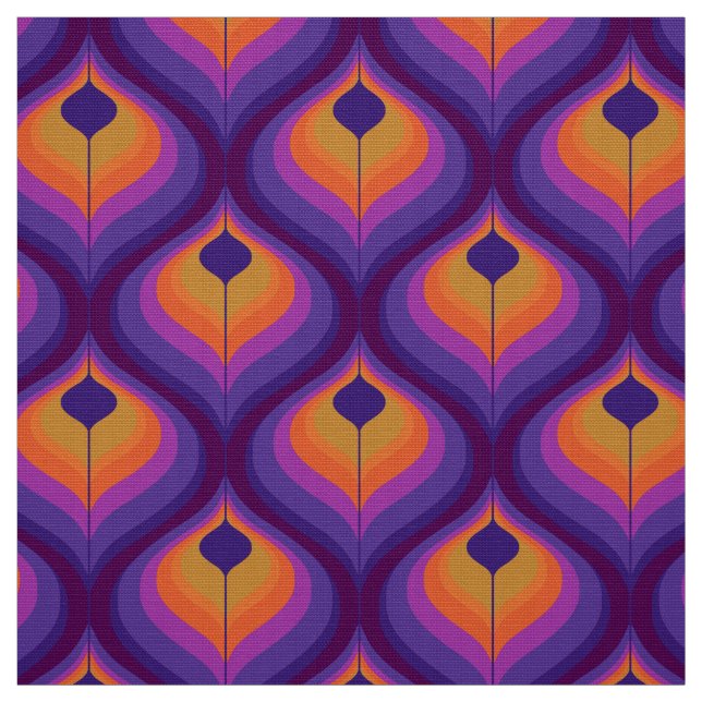Retro stil 60s 70s-väv av mönster tyg (Provkarta)