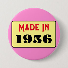 Retro stil 70-årsdag badge 1956 knapp