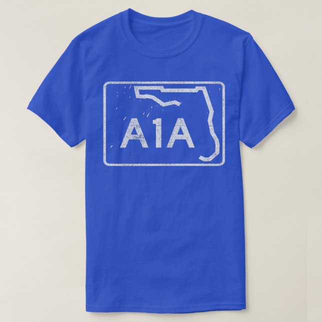 Retro Stil A1A Beachfront Avenue T Shirt (Design framsida)