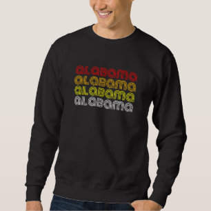 Retro Stil Alabama Proud Represent Lång Ärmad Tröja