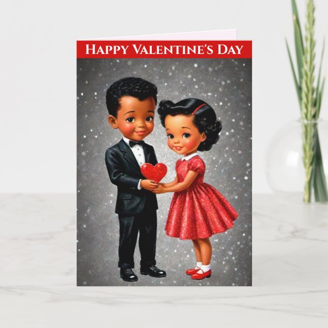 Retro-stil Alla hjärtans dag-kort Kort (Framsida)