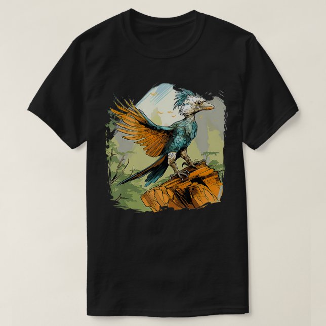 Retro stil Archaeopteryx  T Shirt (Design framsida)