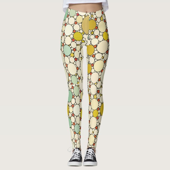 Retro Stil Art-grafik Leggings (Framsida)