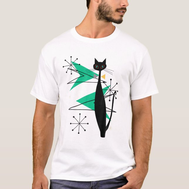 Retro Stil atomera Coola i mitten av århundradet T Shirt (Framsida)