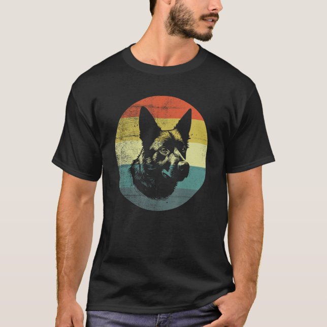 Retro Stil Australian Cattle Hund T Shirt (Framsida)