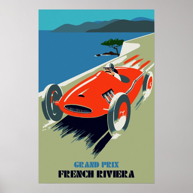 Retro stil auto Grand Prix Rivièra Poster (Framsidan)