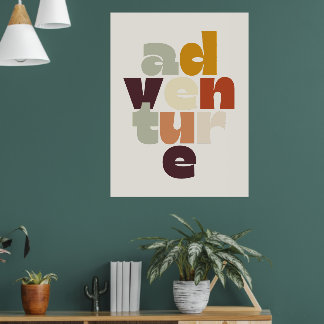 Retro Stil Äventyrsposter Poster