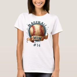 Retro Stil Baseball Mamma Personlig T Shirt