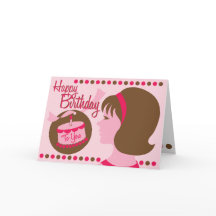 Retro Stil Birthday Girl - Greeting Card