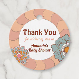 Retro Stil Blommor för barn - tack för att du har Gåvor Etiketter