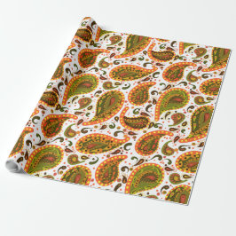 Retro Stil Bright Autumn Paisley du anpassar Presentpapper