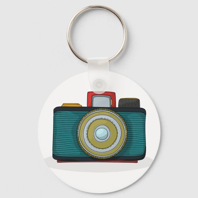 Retro Stil Camera Keychain Nyckelring (Framsida)