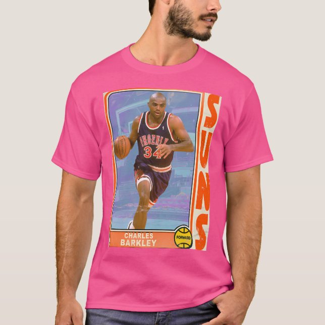 Retro Stil Charles Barkley Trading Card T Shirt (Framsida)