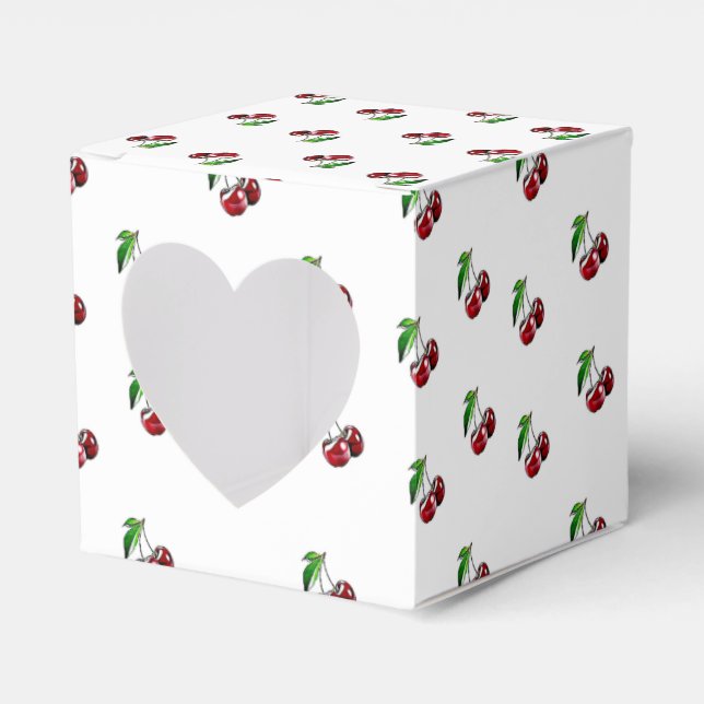 Retro Stil Cherries Candy Heart Box Presentaskar (Framsidan Sidan)
