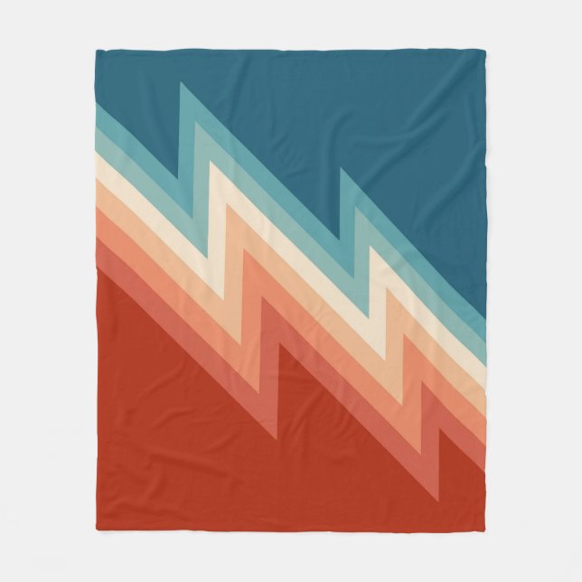 Retro stil chevron mönster fleecefilt (Framsidan)