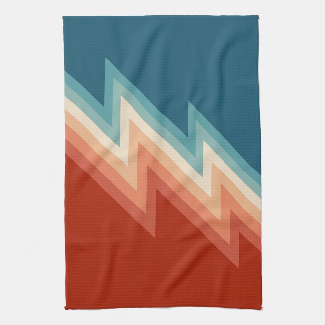 Retro stil chevron mönster kökshandduk (Vertikal)