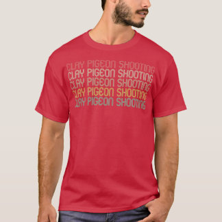Retro Stil Clay Pigeon Design T Shirt