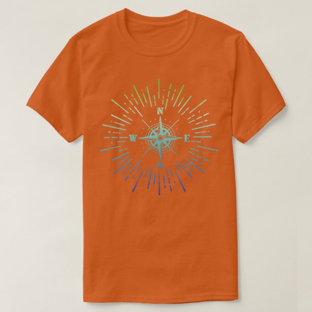 Retro Stil Compass T Shirt (Design framsida)