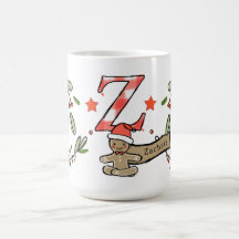 Retro Stil Cute Jul Monogram Z med Namn