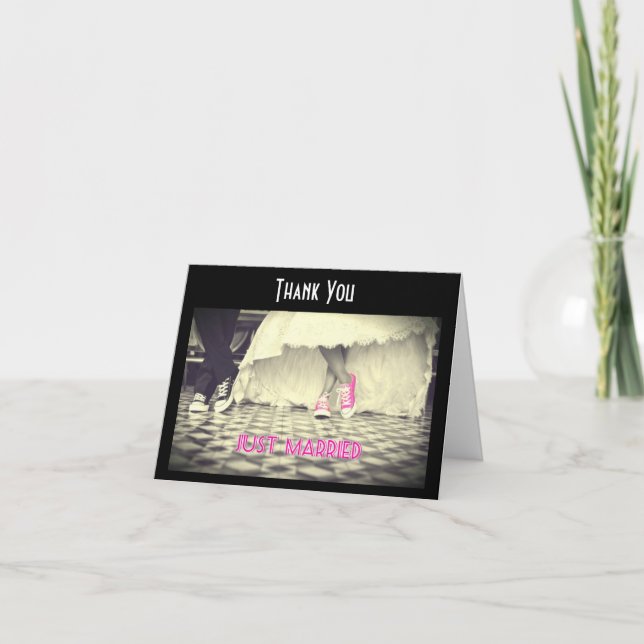 Retro Stil Diner Brudpar Tack Kort (Framsida)