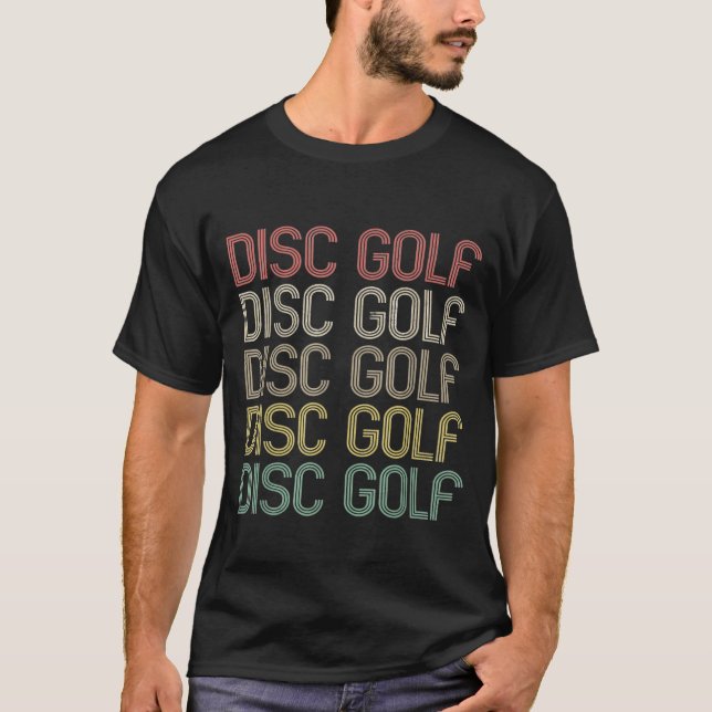 Retro Stil Disk Golf T Shirt (Framsida)