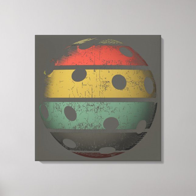 Retro Stil Distress Pickleball Art Canvastryck (Framsida)