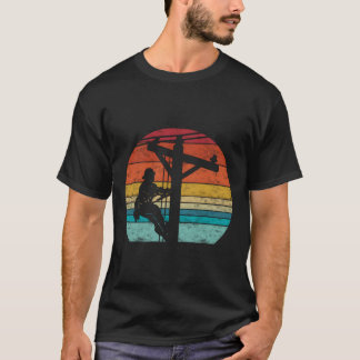 Retro Stil Electric Cable Lineman T Shirt