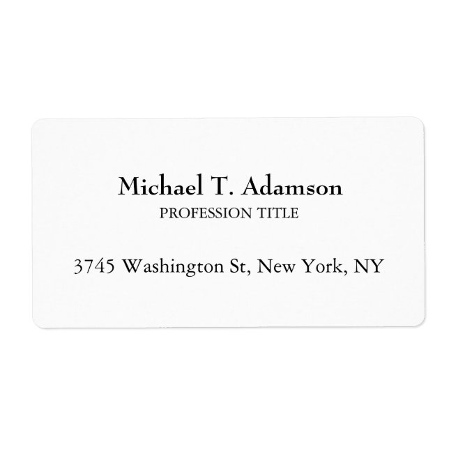 Retro stil elegant enfaldig vit fraktsedel (Framsidan)