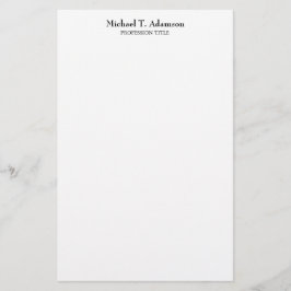 Retro stil elegant enkel vit brevpapper