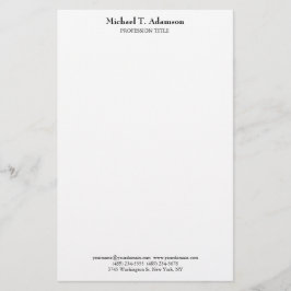 Retro stil Elegant Enkel Vit Brevpapper