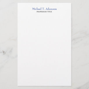 Retro Stil Elegant Plain Simple White Brevpapper