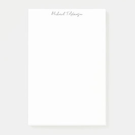 Retro Stil Elegant Plain Simple White Calligraphy Post-it Block