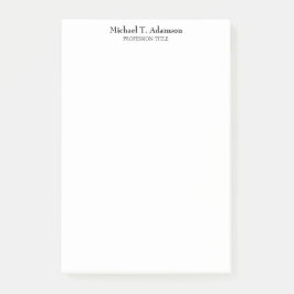 Retro Stil Elegant Plain Simple White Post-it Block